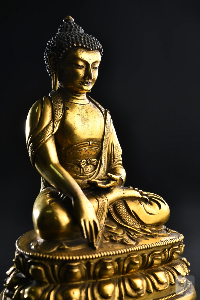 清乾隆（1736-1795年） 释迦牟尼佛像 - 图4